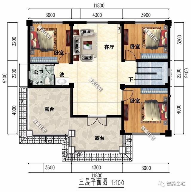 六栋平屋面设计的农村别墅，中式、欧式风格都很漂亮