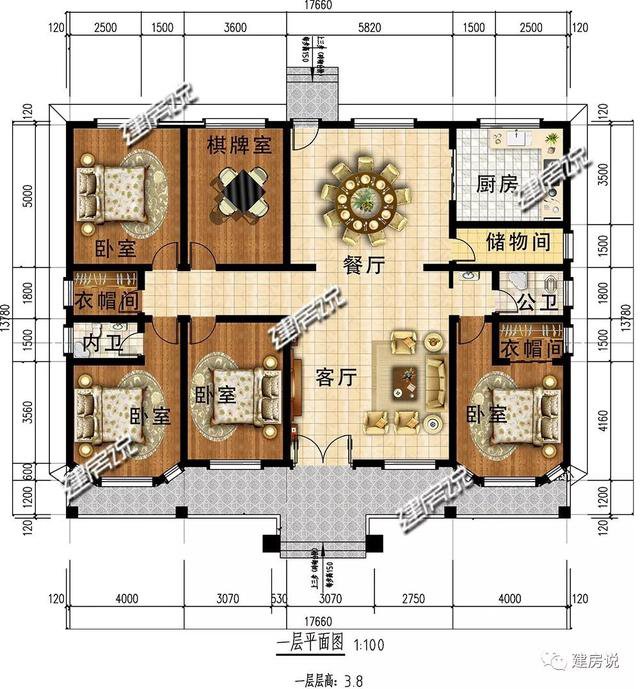 农村建房图纸：10款一层别墅，最低13万建，别再说你没钱了