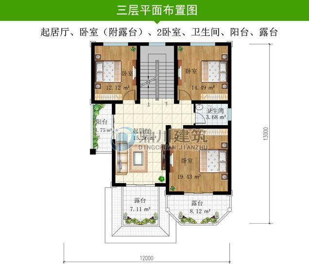 6套带堂屋新农村别墅，布局规整方便生活，适合农村环境的住宅