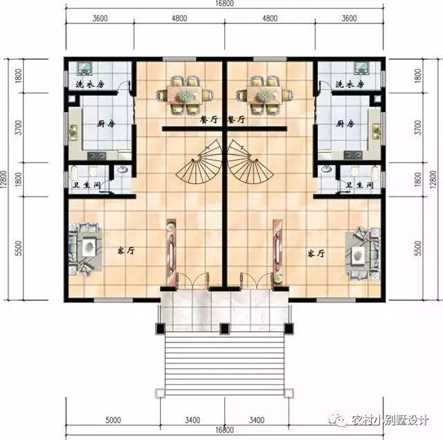 10款兄弟双拼别墅图纸，第1套28万，第3套60万，好想都回家建！