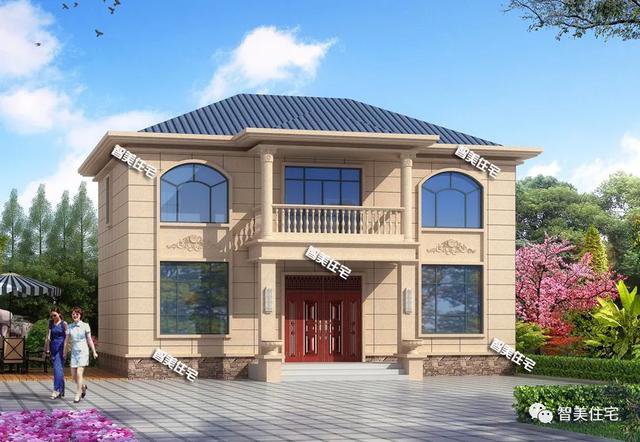 两栋宽13米的二层农村别墅，25万建新房，户型选对很重要