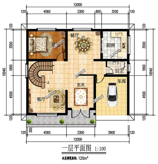 3款占地12X10米的别墅，第2款只要25万，好房子盘它！