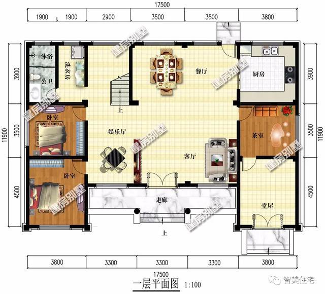 6栋带堂屋设计的农村二层别墅，每款户型都很漂亮，也非常实用