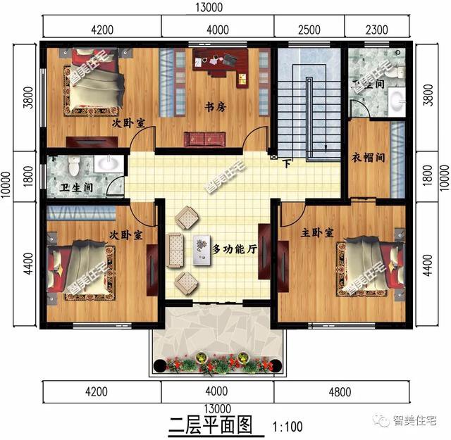 6栋带堂屋设计的农村二层别墅，每款户型都很漂亮，也非常实用