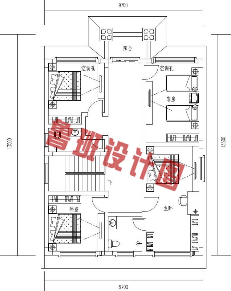 三层新农村自建小户型三层户型图