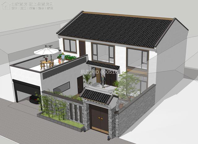 30套别墅设计系列—「第10套」北京延庆马家新中式别墅