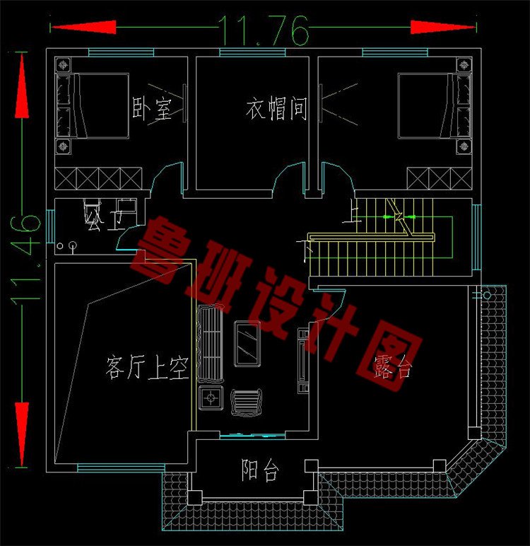 二层欧式别墅二层户型方案