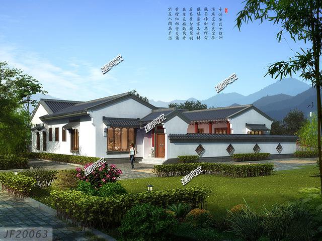 3栋最美中式别墅，20万左右就能建一栋，图纸快收藏好