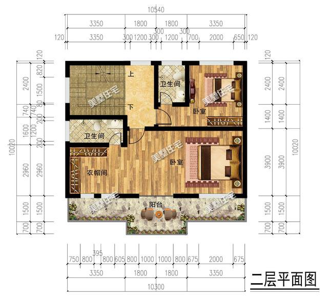 占地105平的中式别墅,5室5卫+露台,30万建成全村都夸好