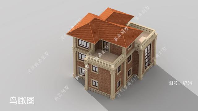 欧式三层经典复式别墅设计图