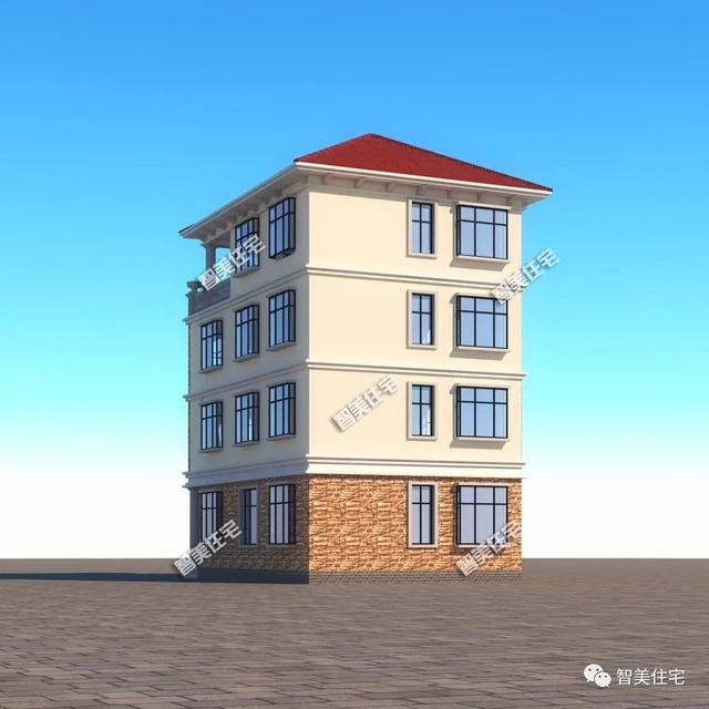 3栋简欧风农村叠拼别墅，一屋住多户，适合三兄弟共建