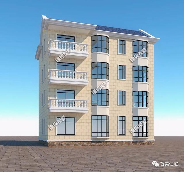 3栋简欧风农村叠拼别墅，一屋住多户，适合三兄弟共建