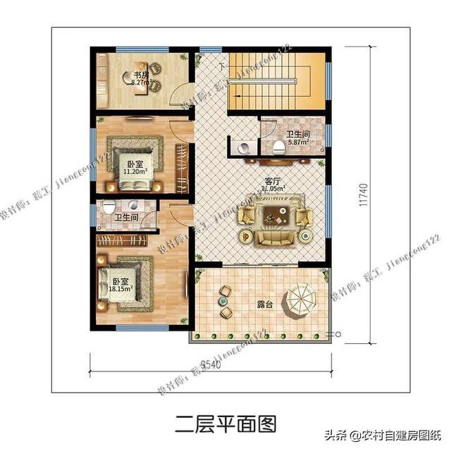 4款中式二层农村别墅,第3款适合建在风景区,值得三代传承