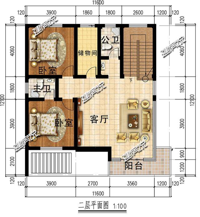面宽12米的别墅,28万就能建,收藏图纸不迷路