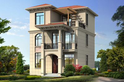 80平米三层小户型自建房图别墅设计，小宅基地的最佳选择！