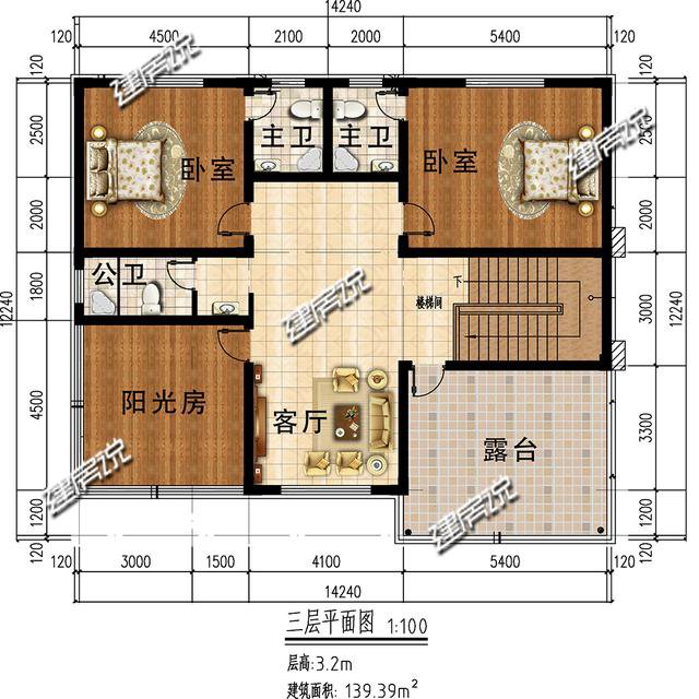 红色系新中式别墅，风水极佳，建一栋全家人都为你感到骄傲