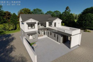 河南新中式别墅建造图纸，整体颜色以简洁舒适为主。