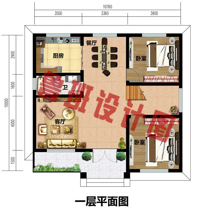 100平方米农村二层别墅小楼设计图，含全套施工图效果图