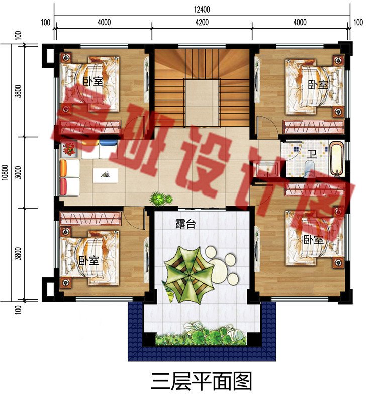 新中式三层自建房屋设计图，非常精致的一款小洋楼