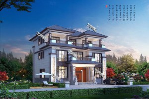 新中式别墅效果图，住进去财源滚滚来。
