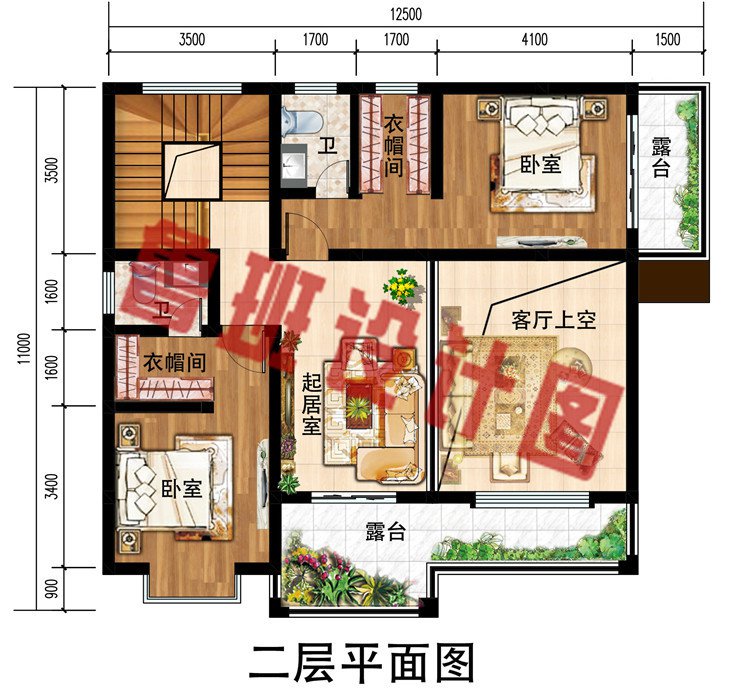 农村现代新中式三层别墅设计图，复式独栋自建房