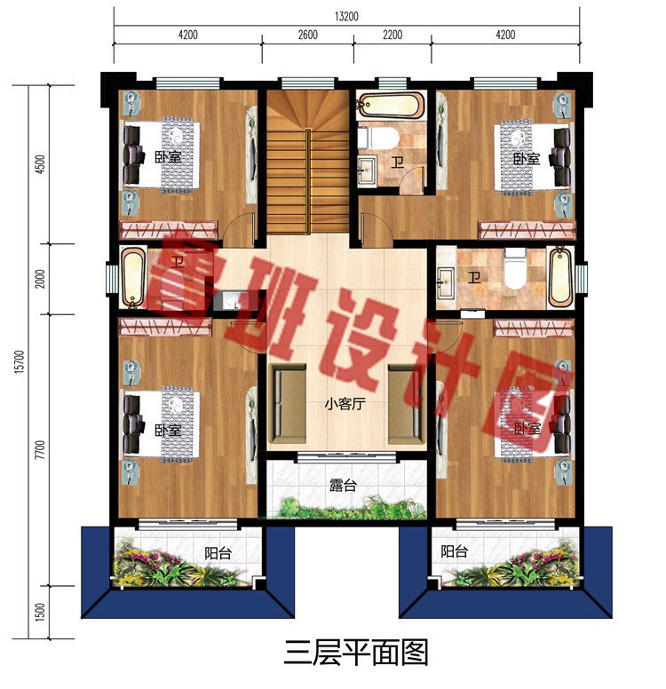 超大气新中式风格三层别墅豪宅设计图户型图，带地下室层