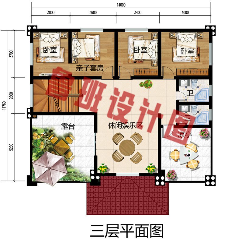 乡村经典三层自建别墅设计图全套，豪华欧式风格外观效果图