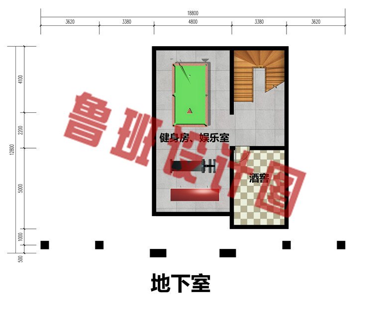 大户型三层豪华欧式别墅设计图，带地下室和车库