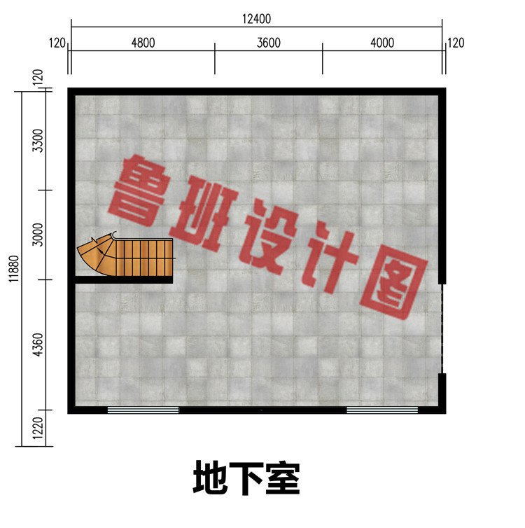 乡村三层带地下室+旋转楼梯别墅设计图纸，高端欧式