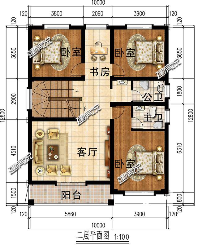 地摊摆的好，下面这22款占地120平的别墅，随你挑