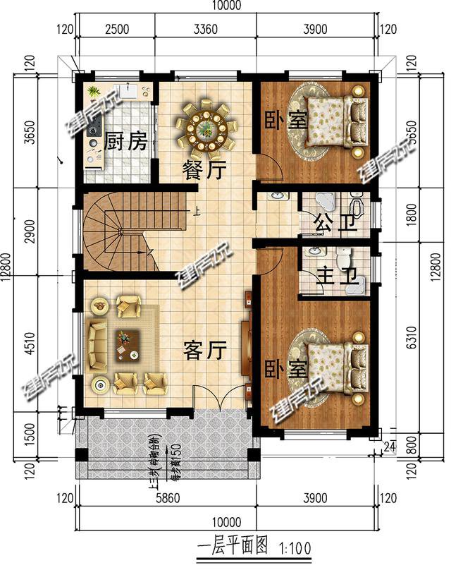 地摊摆的好，下面这22款占地120平的别墅，随你挑