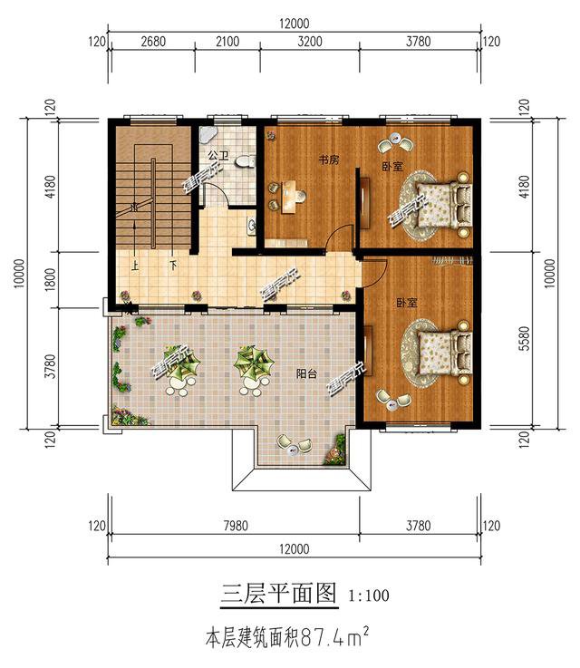 地摊摆的好，下面这22款占地120平的别墅，随你挑
