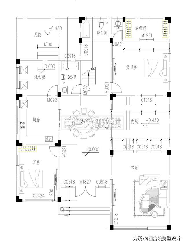 二层半现代风格农村自建房别墅设计图 新农村三层别墅外观效果图