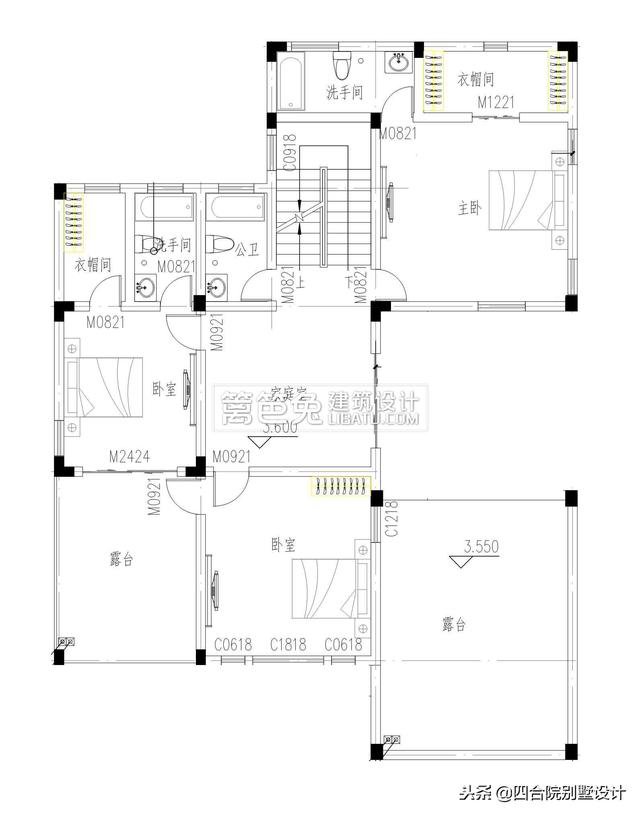 二层半现代风格农村自建房别墅设计图 新农村三层别墅外观效果图