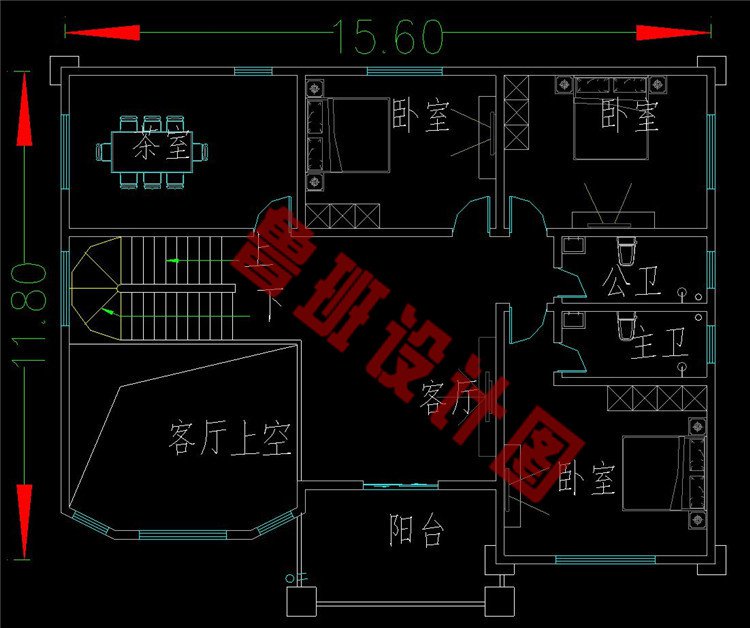 四层农村房子二层设计图