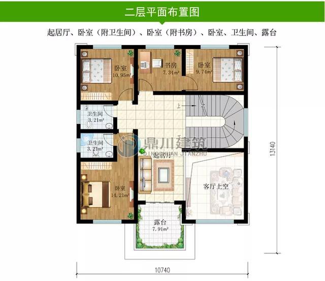 复式三层自建别墅，7款欧式风格设计，江苏农村盖房潮流款