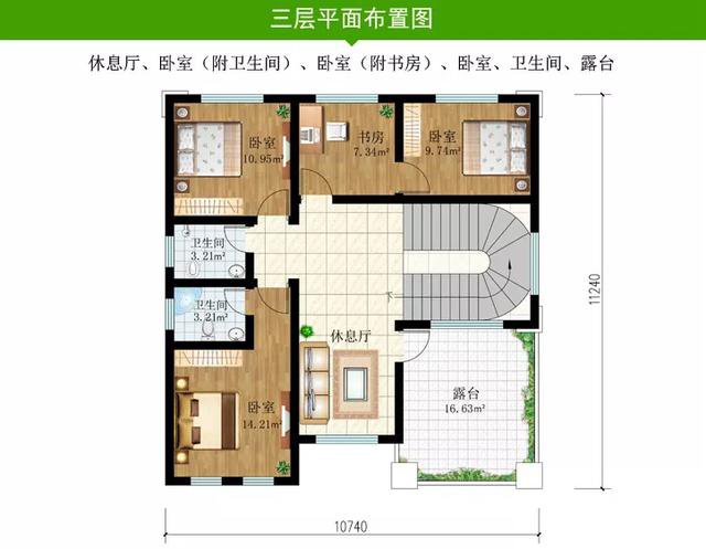复式三层自建别墅，7款欧式风格设计，江苏农村盖房潮流款