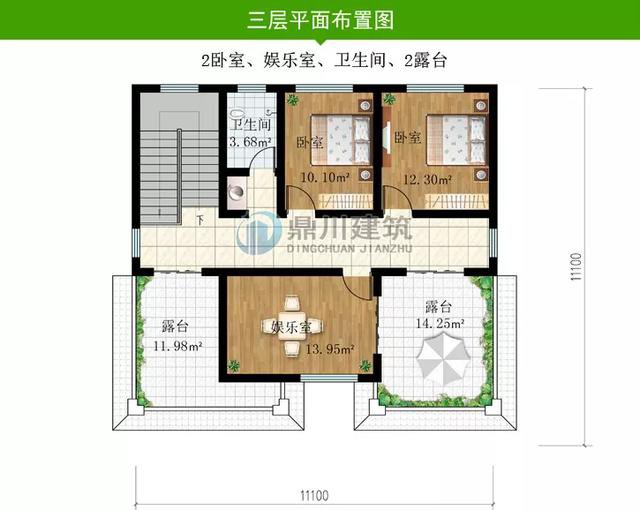 复式三层自建别墅，7款欧式风格设计，江苏农村盖房潮流款