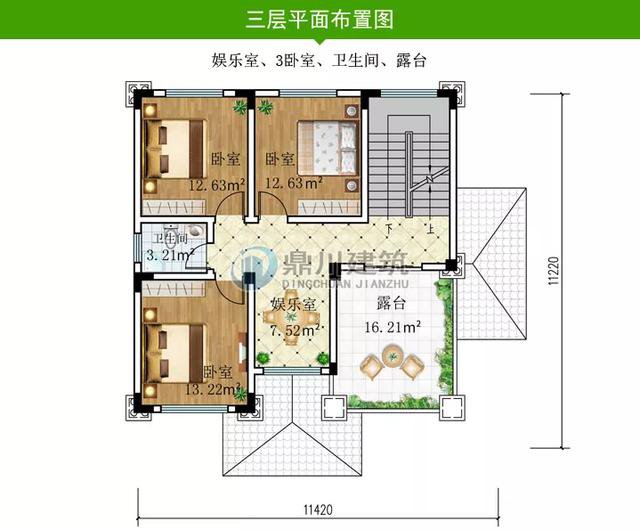 复式三层自建别墅，7款欧式风格设计，江苏农村盖房潮流款