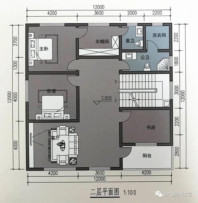 12m*12m，三层现代简约独栋别墅