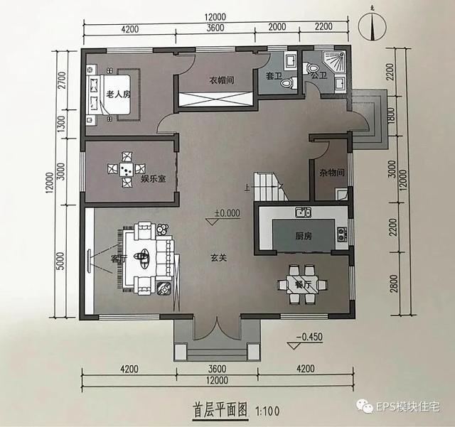 12m*12m，三层现代简约独栋别墅