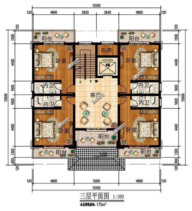 占地方正的新中式别墅，富丽堂皇，这才是有钱人住的房子