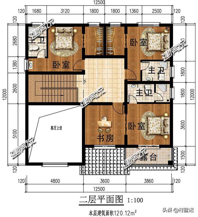 12×12米欧式别墅，小别墅也有大容量，盖在村里没人敢说你土