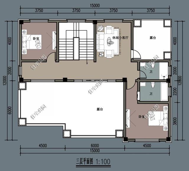 适合农村大家庭建的欧式别墅，12×15米8室4厅6卫，心动不？