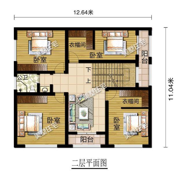 小面积这样建不会错，7栋占地120㎡二层别墅，每栋都是良心出品