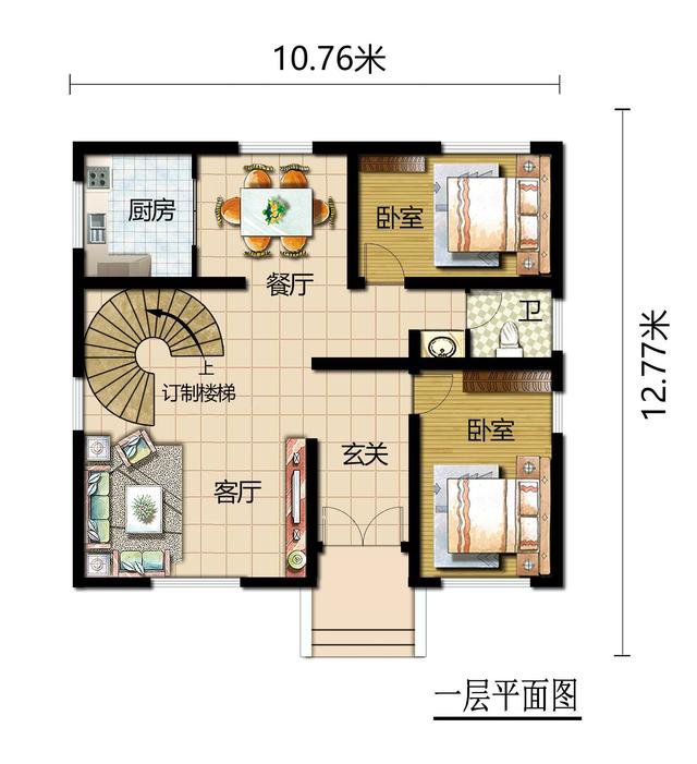 小面积这样建不会错，7栋占地120㎡二层别墅，每栋都是良心出品