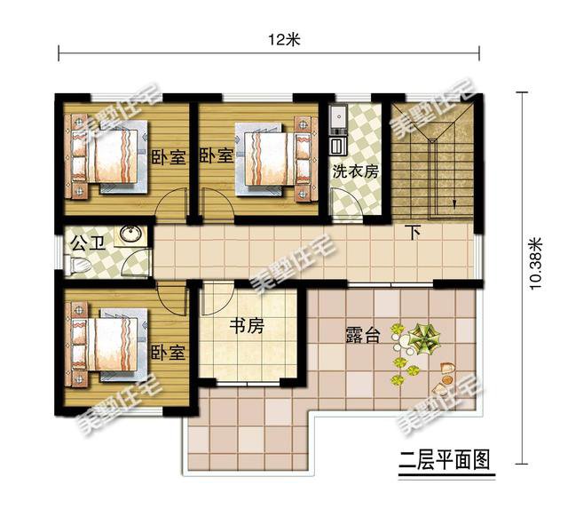 小面积这样建不会错，7栋占地120㎡二层别墅，每栋都是良心出品