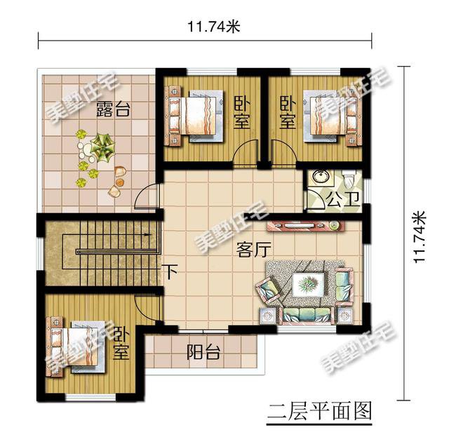 小面积这样建不会错，7栋占地120㎡二层别墅，每栋都是良心出品