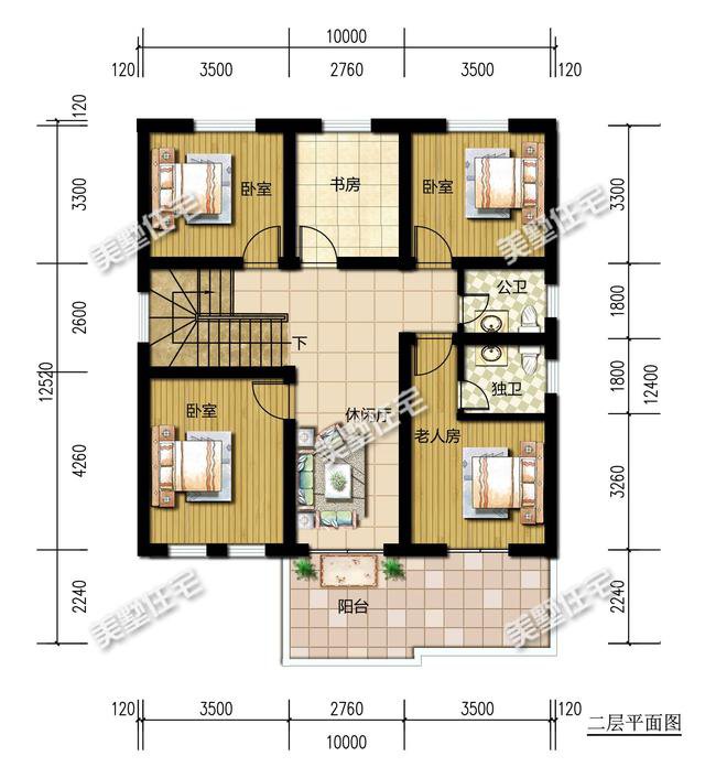 小面积这样建不会错，7栋占地120㎡二层别墅，每栋都是良心出品