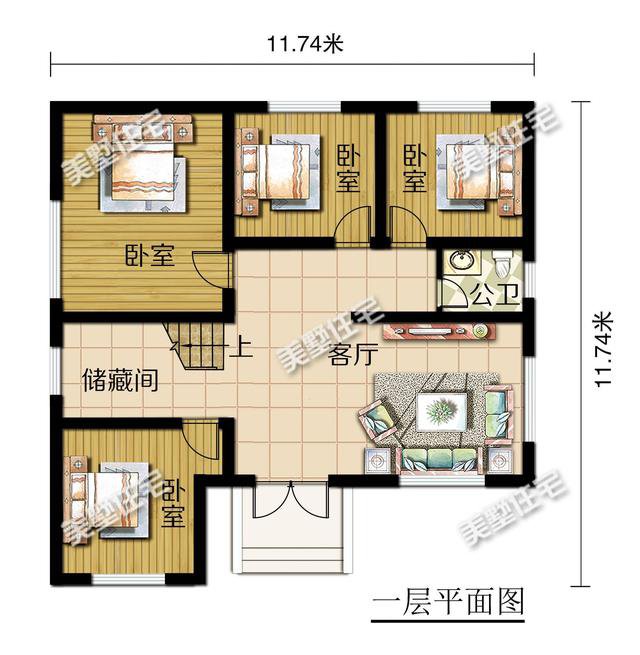 小面积这样建不会错，7栋占地120㎡二层别墅，每栋都是良心出品